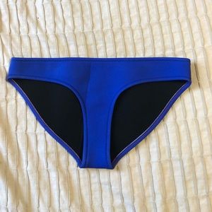 Triangl blue neoprene bikini bottoms SMALL